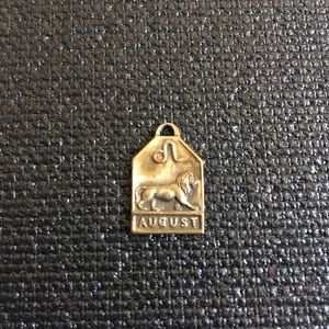Vintage August (Leo) Zodiac sign Charm pendant